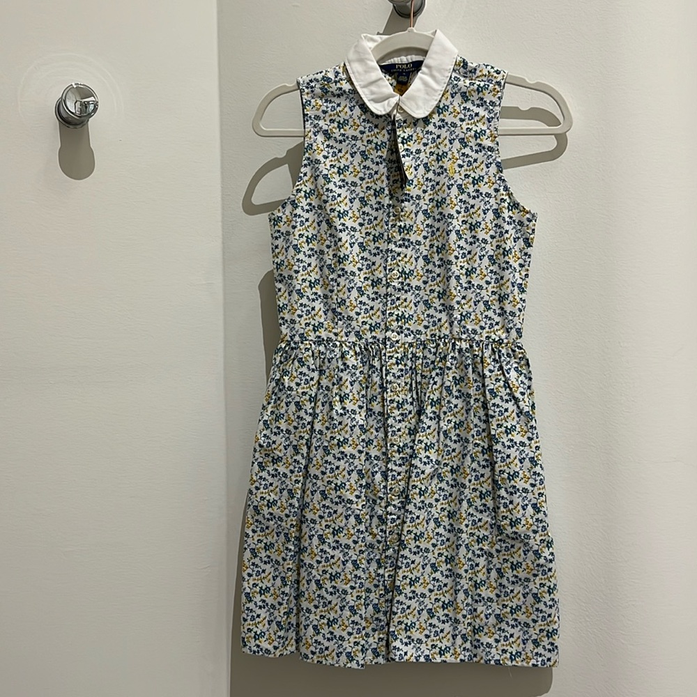NWT Polo Ralph dress - size 14. Peter Pan collar, adorable floral print.
